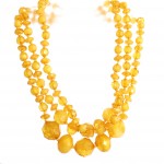 Mustard Give It A Swirl Tiered Beads Necklace